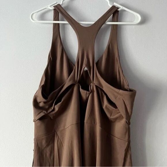 Girlfriend Collective Lola V-Neck Dress Fog 5X - Picture 14 of 16